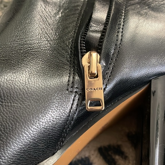 COACH black heel boots size 6 women's - Picture 4 of 5